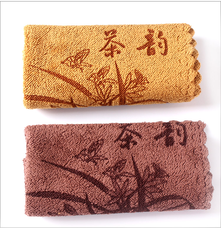 功夫茶具配件茶布茶巾加厚手工毛巾吸水性强擦壶巾茶道抹布jingping