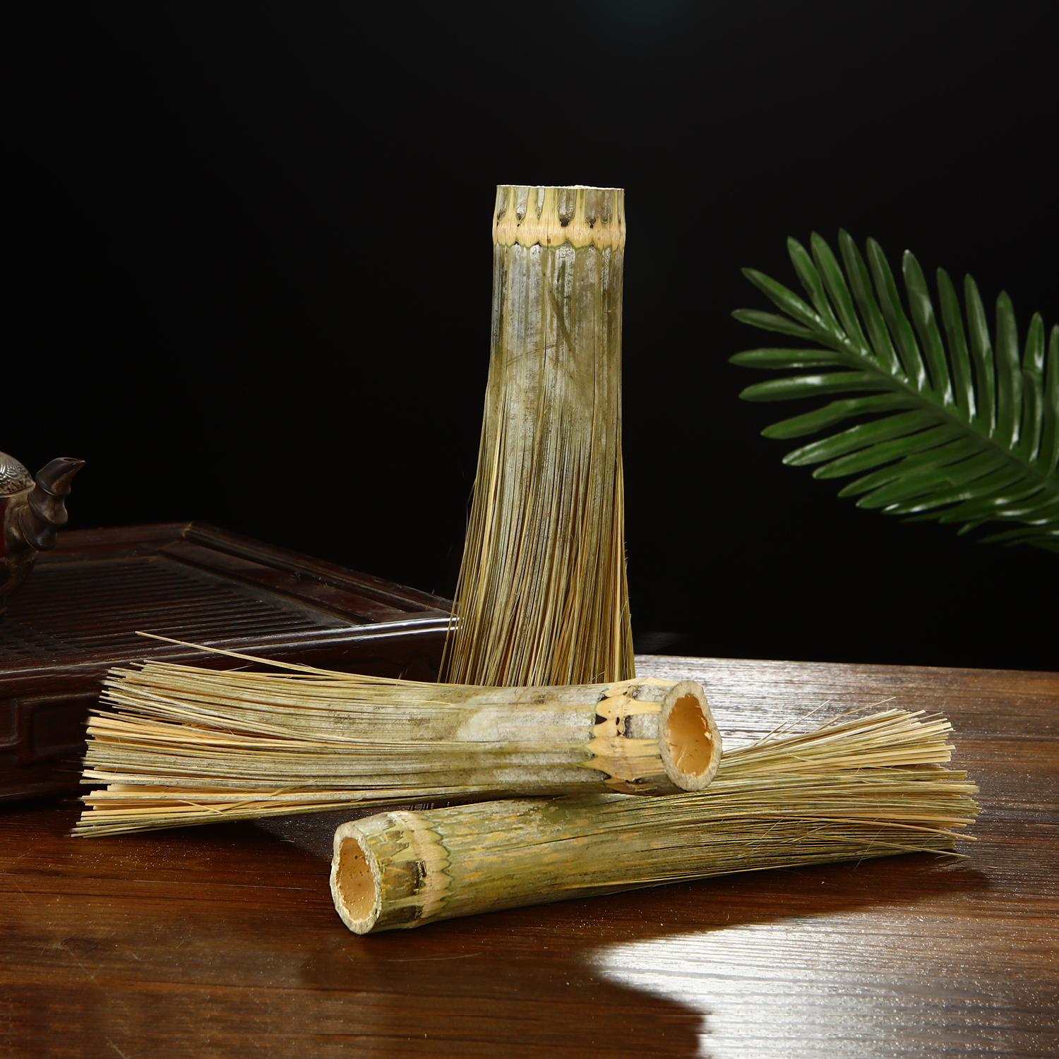 军绿色竹刷子一把28厘米左右手工天然竹刷洗锅洗碗厨房刷锅刷子竹子