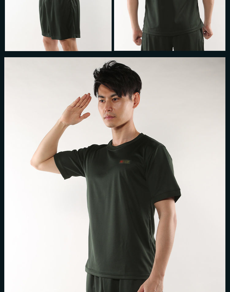 《橄榄绿体能训练服新式速干武战术t恤夏体能服短袖