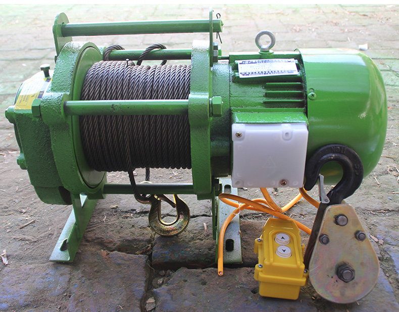 定做 卷扬机多功能提升机家用小吊机电动葫芦1吨220v升降机钢丝绳起重