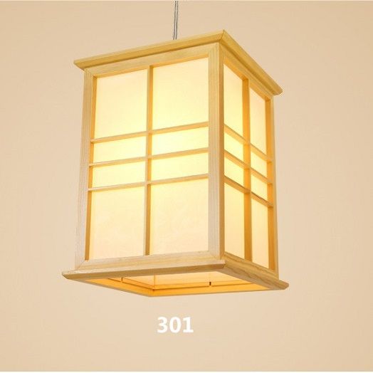日式吊灯实木榻榻米和室原木灯日本寿司韩式料理吊灯餐厅茶室定制