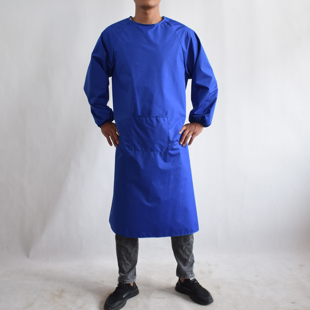 有袖防油防水围裙罩衣成人男女工作服厨房居家反穿衣韩版倒背衣三维