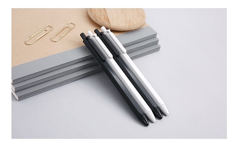 晨光mg本味系列agp83007弹簧按压笔按动笔035mm中性笔签字笔黑色