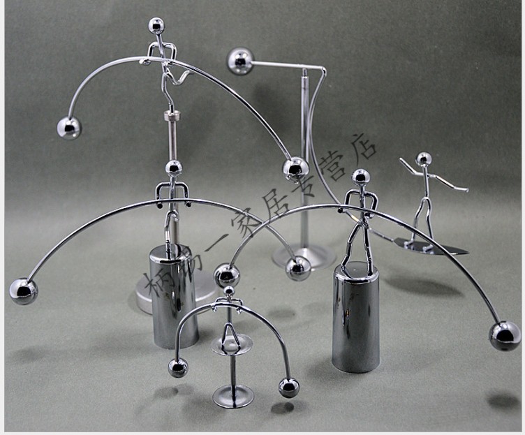 平衡小人永动小摆件玩具金属摇不会倒的北欧铁艺装饰桌面创意可爱北欧