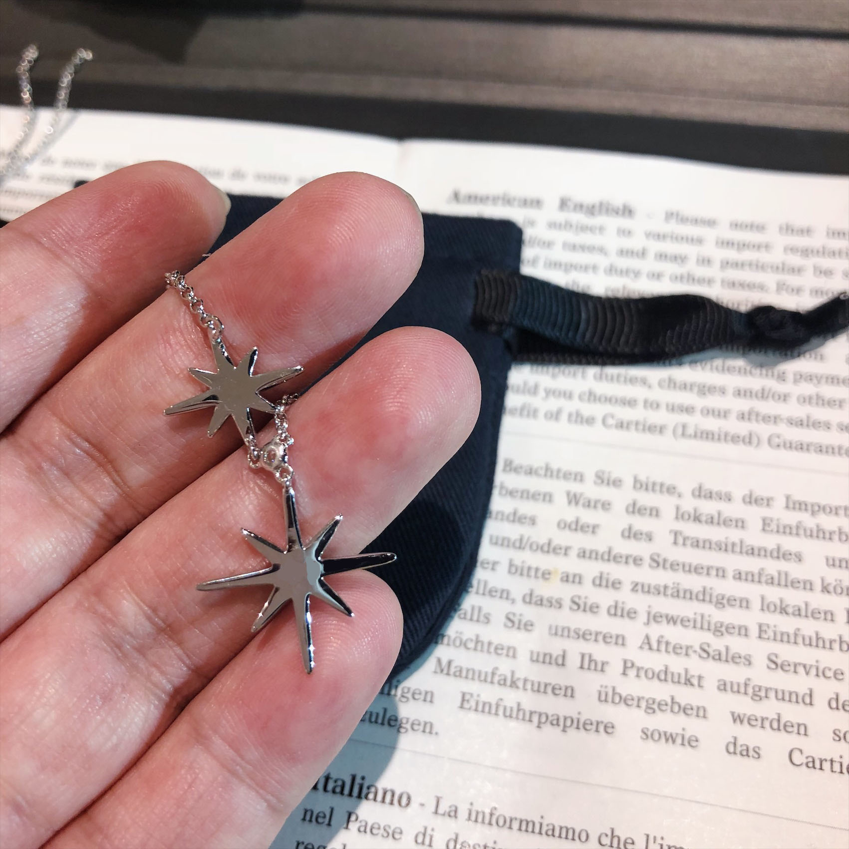 六芒星项链女网红流星银饰星星长链简约ins人气锁骨颈链毛衣链 jimi