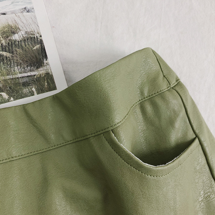 女宝宝时尚包臀a字裙短半身裙2019冬款童裙冬 suntek儿童裙子 卡其色