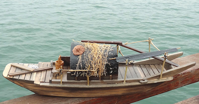 渔船5351010cm一帆风顺木质帆船模型游艇渔船古代创意装饰品摆件生日