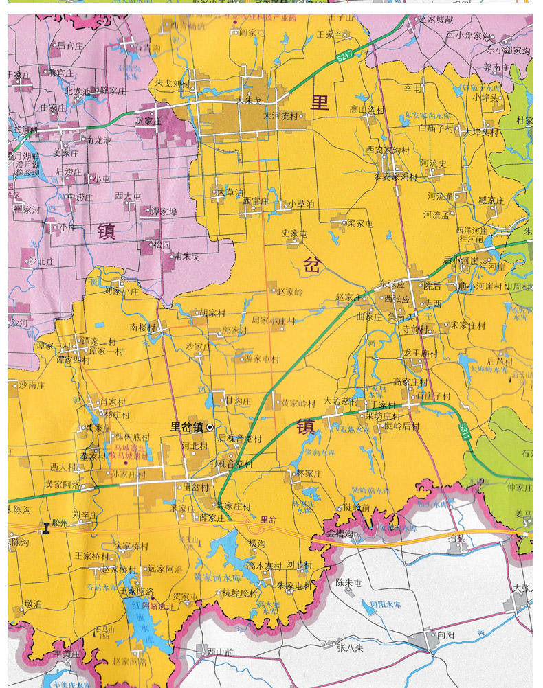 [諾森正版]2019新版 膠州市地圖 青島市各區市地圖系列 108cm*76cm