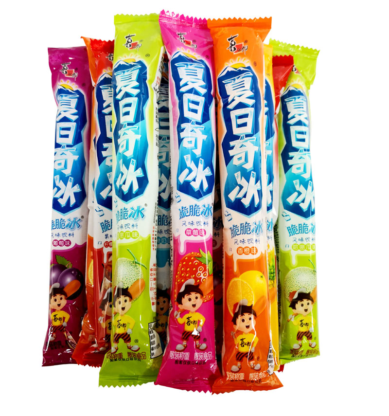 李绅果冻/布丁 喜之郎夏日奇冰脆脆冰40ml整箱10斤碎碎冰吸吸棒冰果味