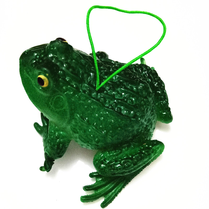 软胶仿真青蛙癞蛤蟆模型蜘蛛蟾蜍儿童早教玩具整蛊吓人愚人道具黄色