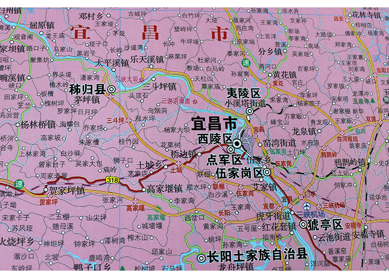 惠典正版湖北省地圖掛圖1108米新版高清印刷覆膜157克銅版紙政區交通