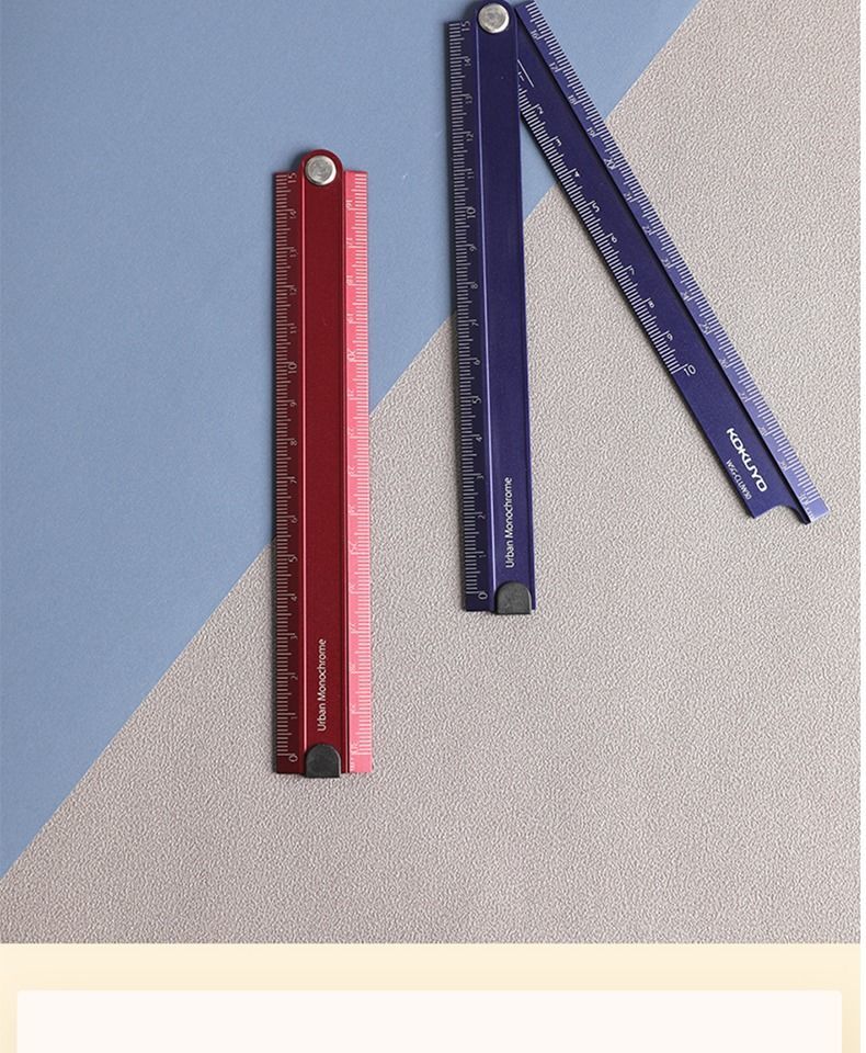 日本kokuyo国誉尺子半透明ins学生办公测量直尺多功能不锈钢铁尺15cm