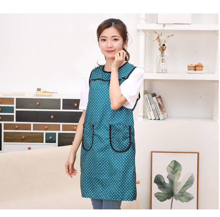 围裙长袖卡通罩衣韩版时尚可爱成人女带袖围裙工作服家务清洁围裙