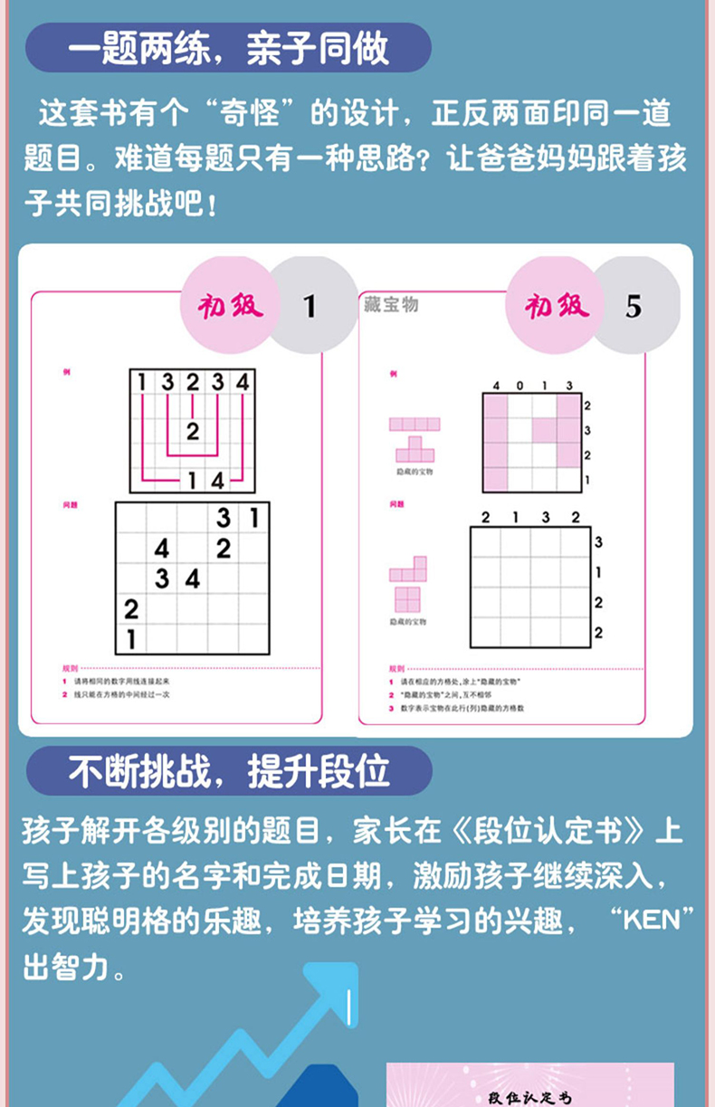 《【颜系图书】聪明格初级篇 全套3册 加法乘法四则运算 5-8岁儿童