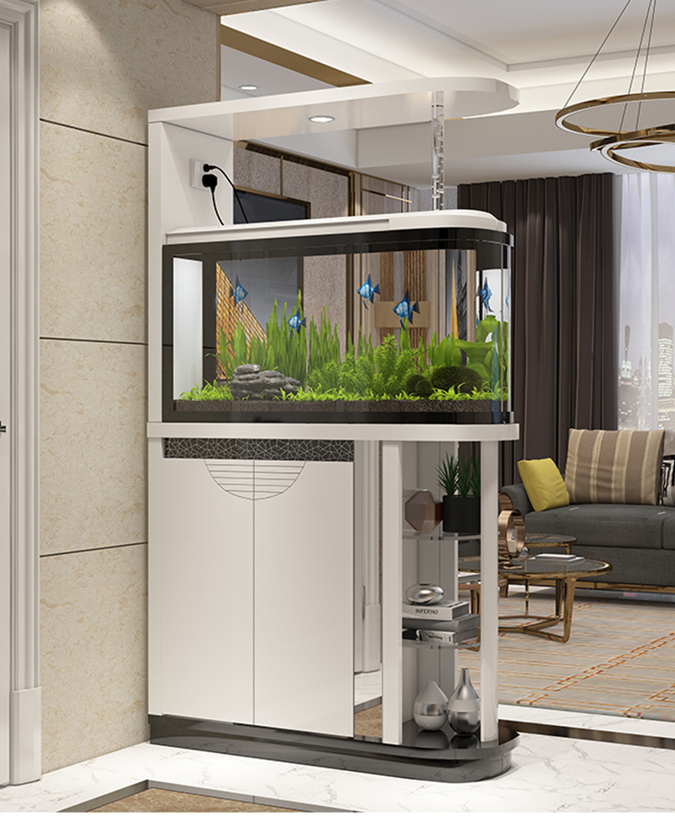 三维工匠带鱼缸隔断柜玄关柜鞋柜客厅餐厅屏风隔断玄关现代简约进柜厅