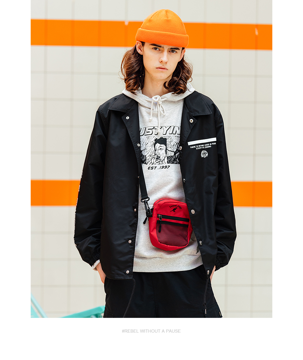 dusty美式印花轻工装教练夹克