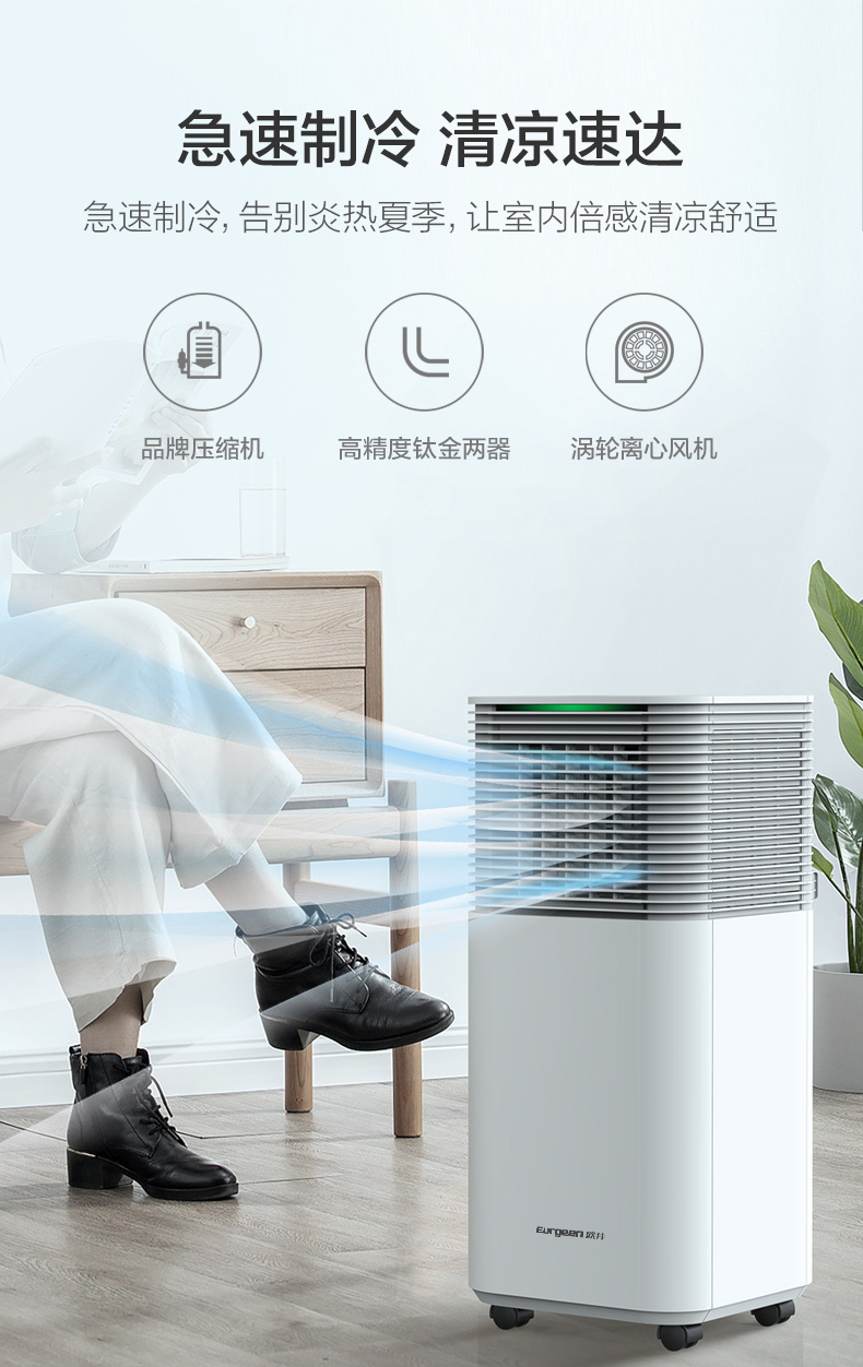 欧井(oujing)空调扇 ojky-09ch 大1p冷暖一体机 智能遥控 移动空调