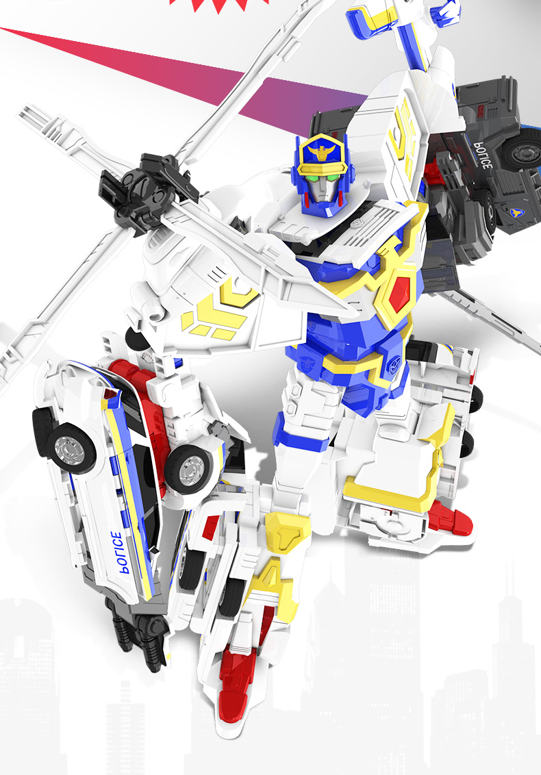 艾利图动漫周边【精英版】特警巨人 正版咖宝车神玩具变形汽车机器人