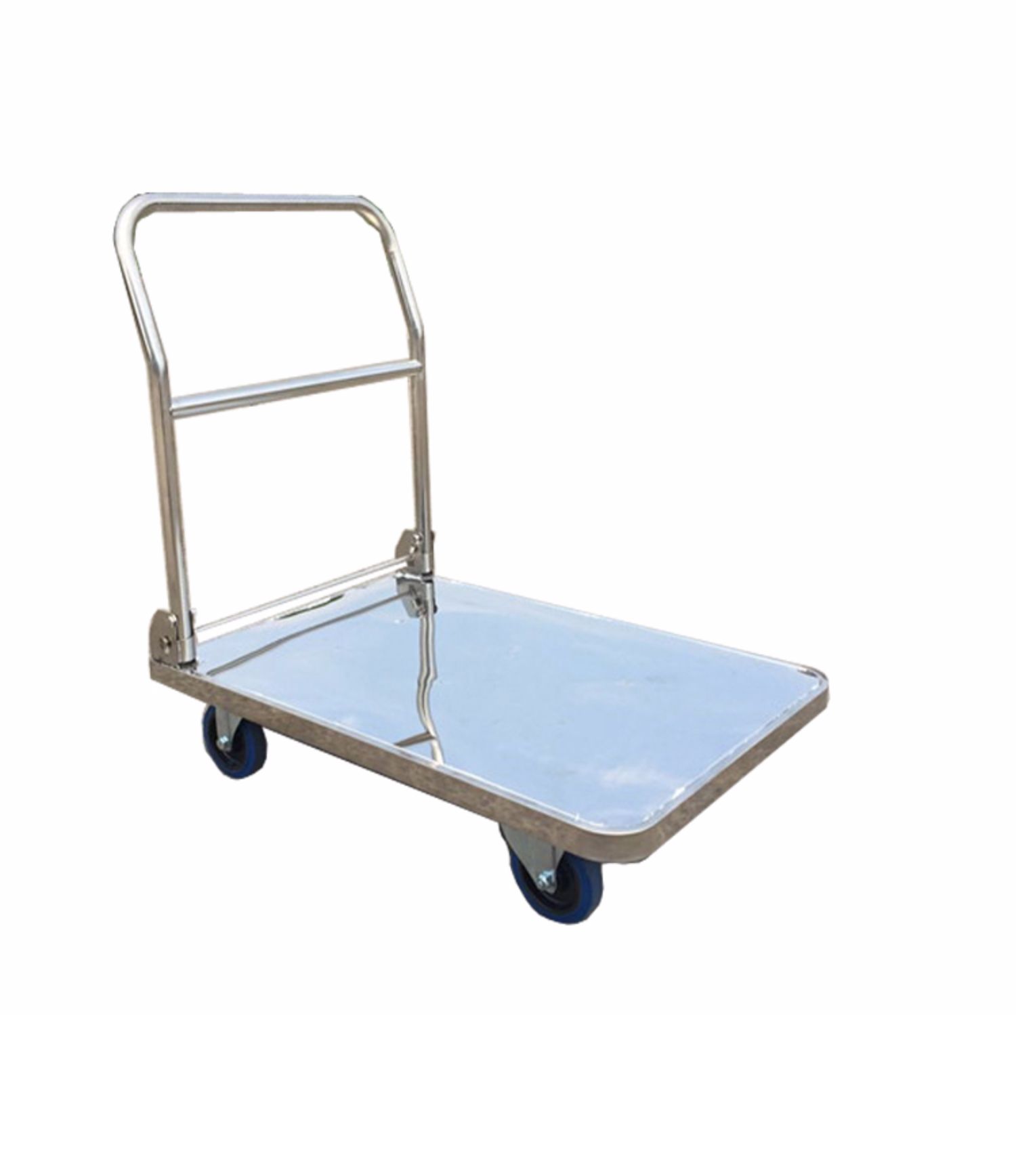 车大轮手推车拖车推货车搬运车小推车拉货 不锈钢50*70配普通轮300斤