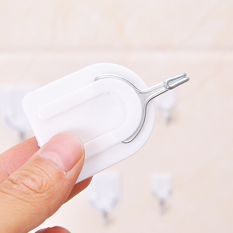 24个挂钩粘钩强力不粘贴钩厨房壁挂粘胶承重吸盘墙壁墙上小粘勾