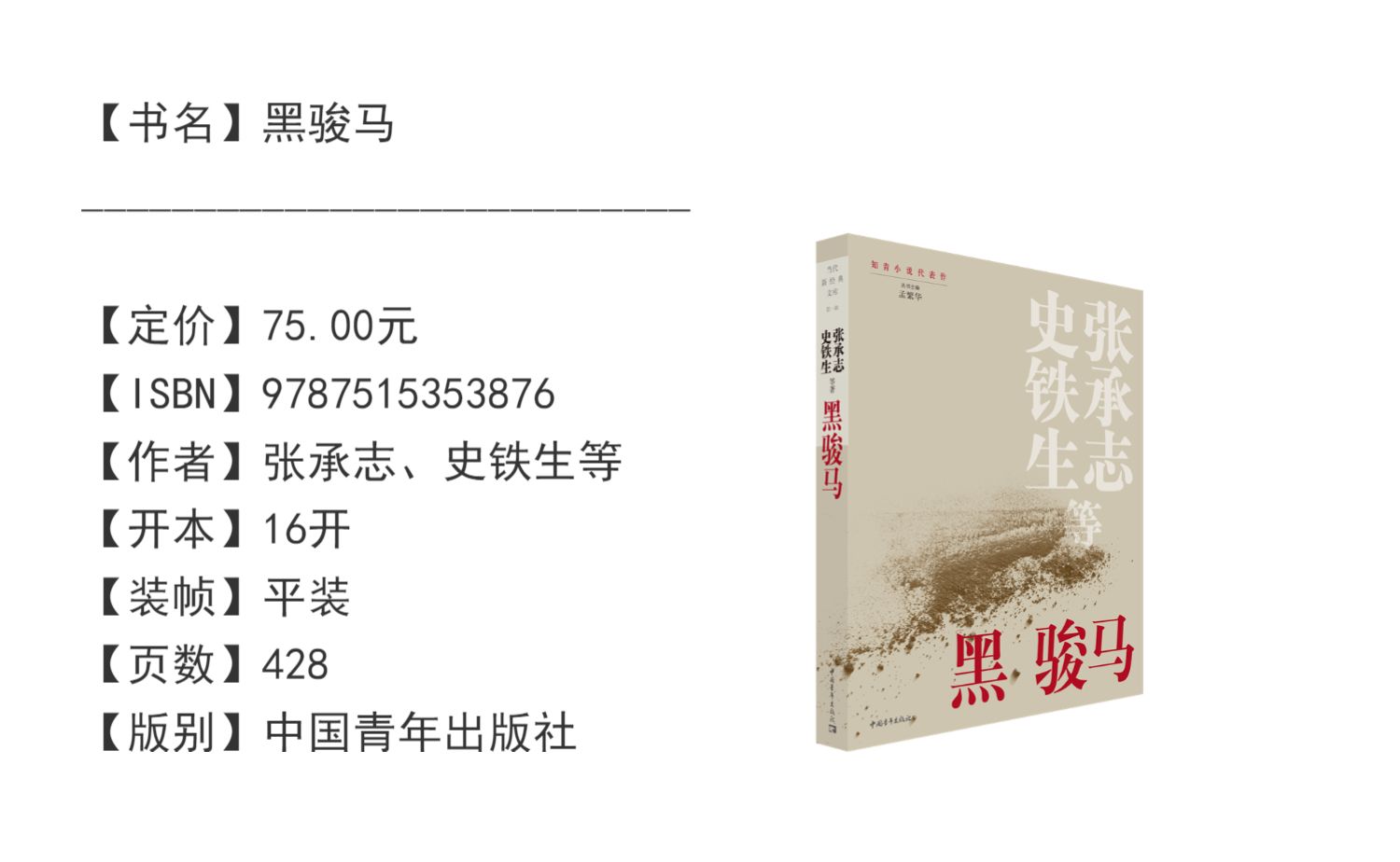 醉染正版黑骏马张承志史铁生邹静之王松袁敏中国青年出版社当代新经典