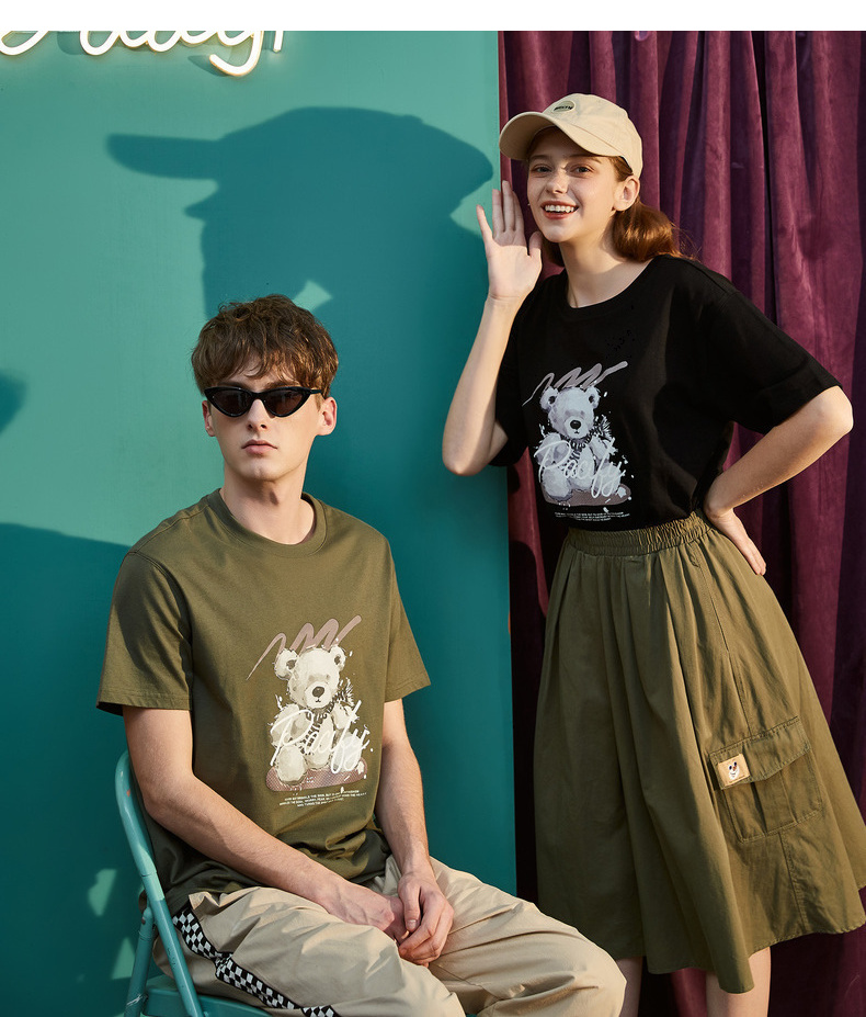 唐狮(tonlion)男士t恤 [100元任选3件]唐狮夏季新款短袖恤情侣装卡通