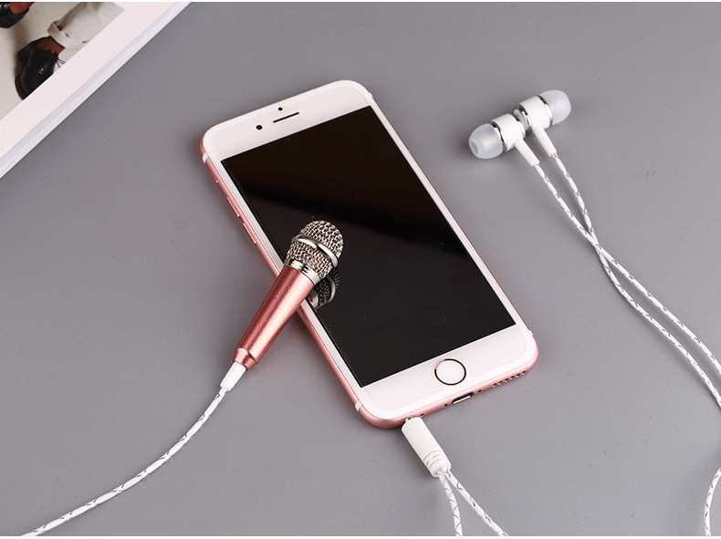 手机全民k歌直播麦克风安卓苹果神器监听声卡唱歌迷你话筒适用vivo