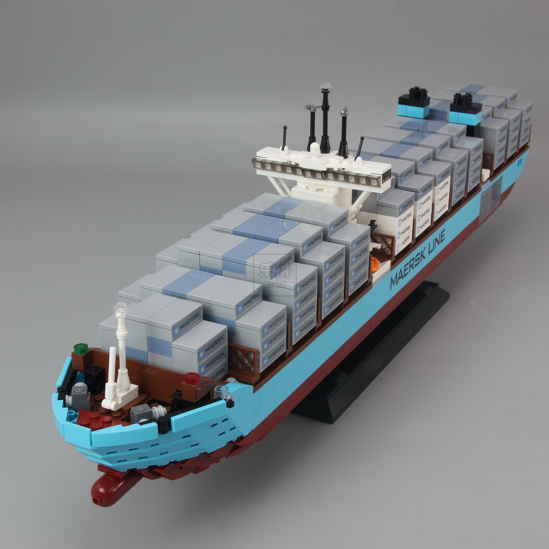 兼容乐高诺高创意系列马士基货运船集装箱货轮10241积木玩具22002