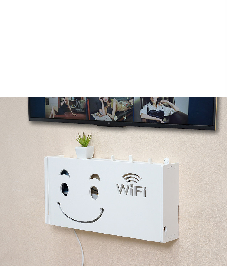 无线路由器收纳盒壁挂wifi盒子收纳装饰盒多媒体遮挡箱机顶盒架