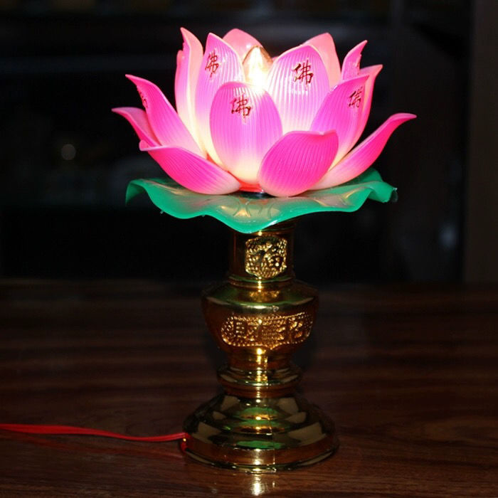 《玉枝莲花灯观音菩萨佛前灯供佛灯家用寺庙佛堂供奉灯长明灯荷花灯