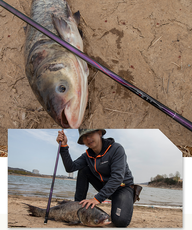 水墨江南旗舰鱼竿红墨坊紫超轻超硬19偏28调黑坑5.4 6.3 7.