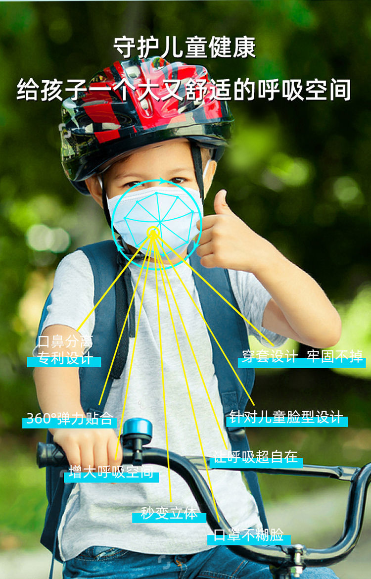 儿童款 看守者[口罩防闷神器]一次性口罩内托支撑架不贴嘴鼻口鼻分离