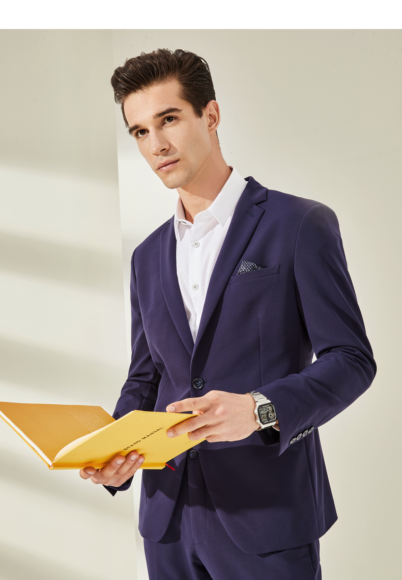 雅戈尔小西装秋冬季男士中青年微弹西服礼服修身男