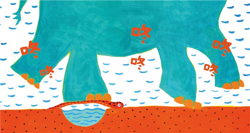 【颜系图书】小蛇散步儿童绘本硬壳精装图画书情商早教启蒙认知睡前