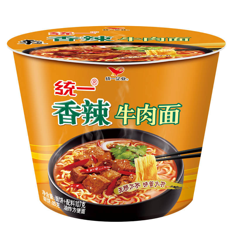 统一方便面来一桶酸菜红烧香辣藤椒牛肉整箱12桶速食泡面统一企业