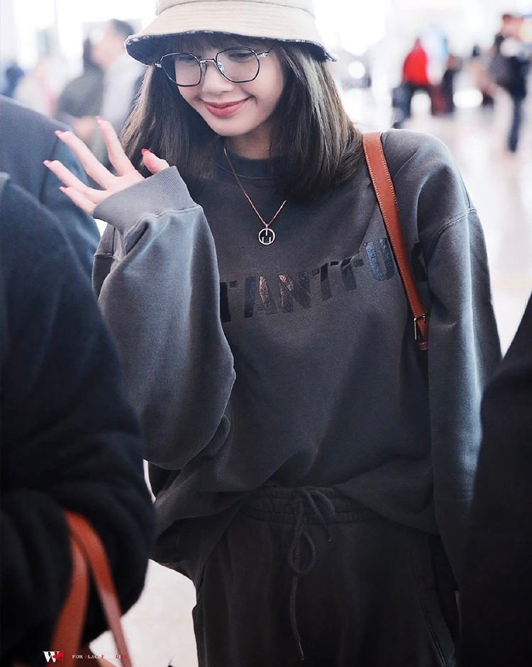 枫述lisa同款衣服韩版灰色圆领卫衣女慵懒风束脚运动裤休闲两件套装潮