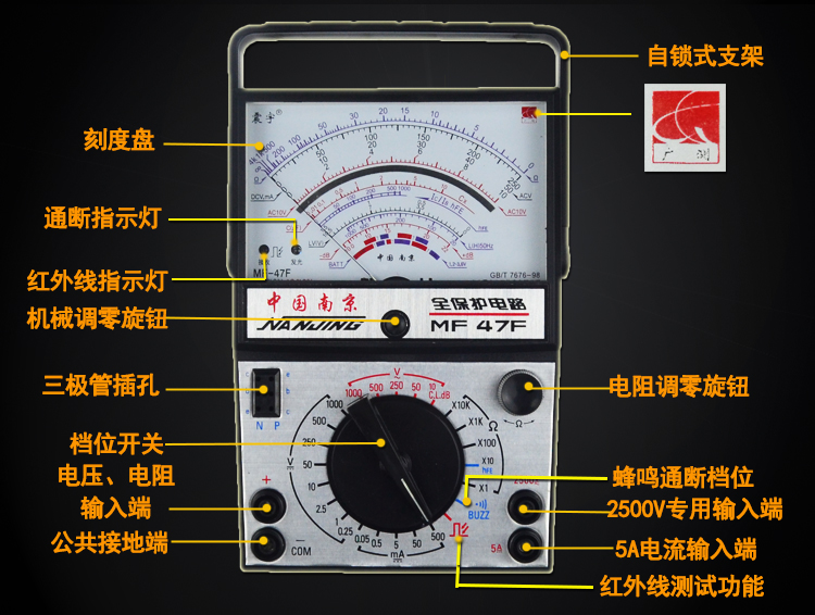 指针万用表刻度盘图解图片