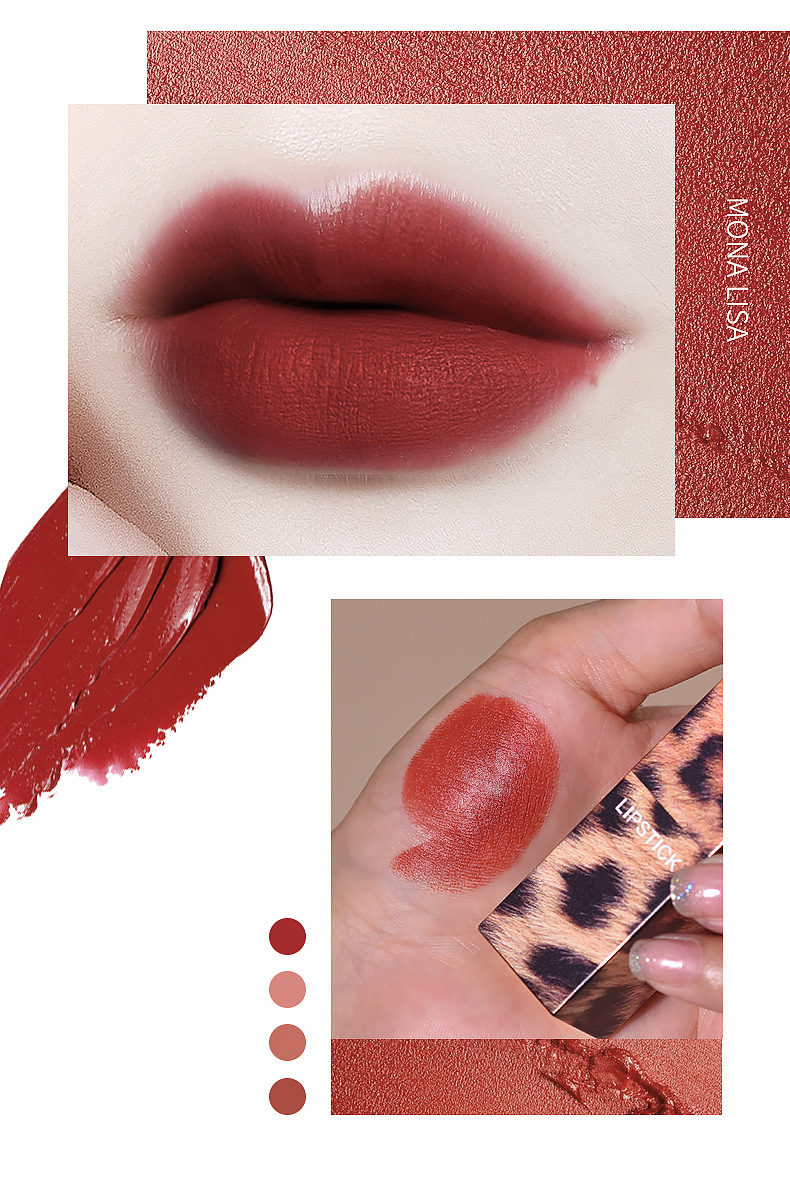 彩妆holdlive轻奢豹纹质感唇釉口红套装女学生款美妆组合礼盒装