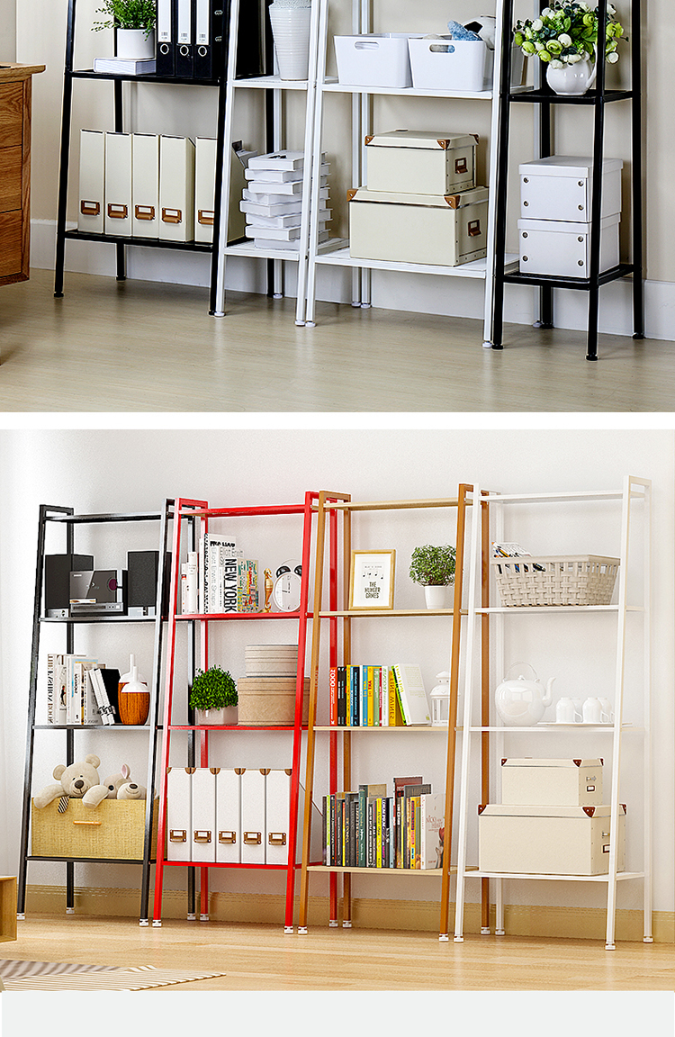 北欧宜家置物架梯形家用落地多层卧室简易书架阳台花架储物收纳架
