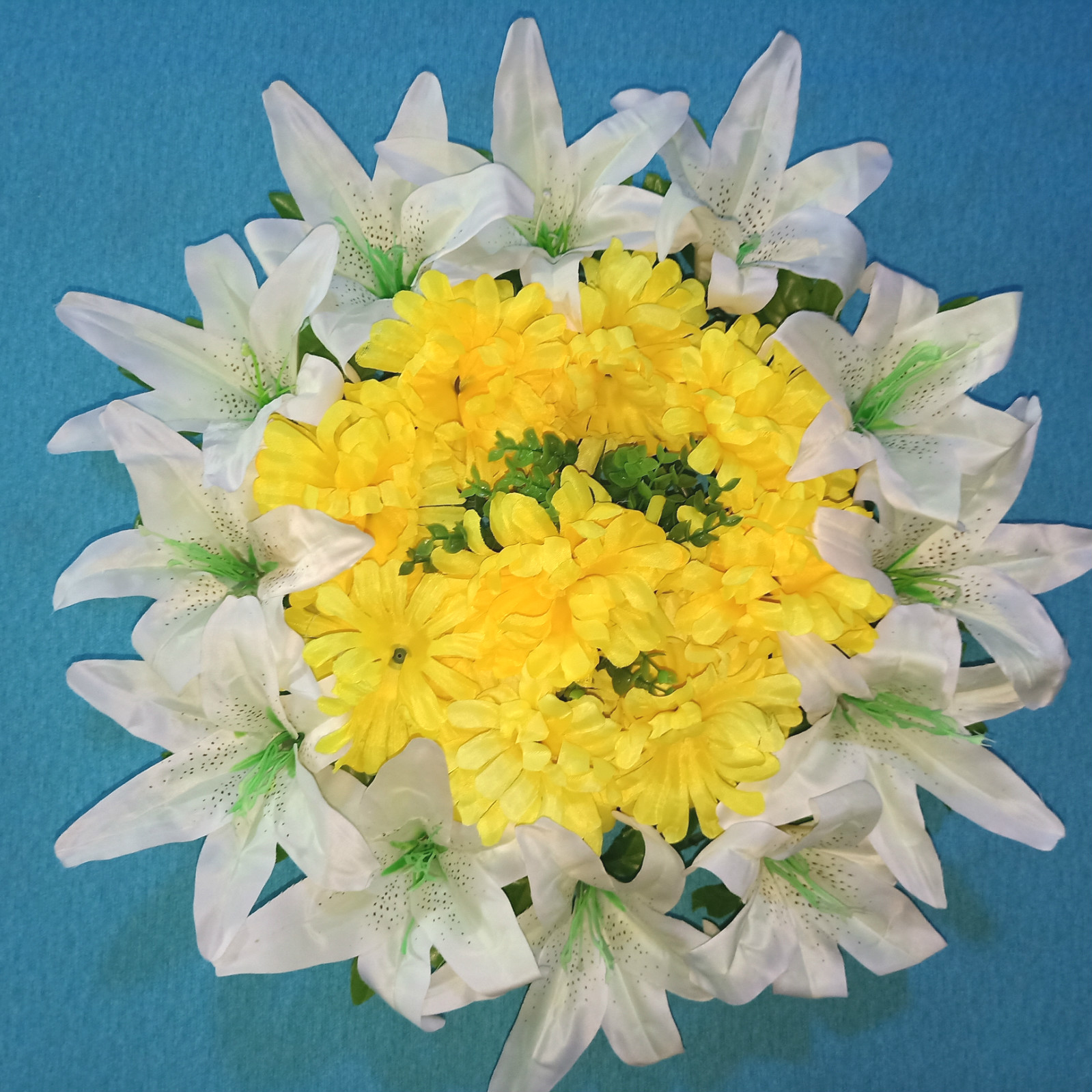 清明节扫墓花上坟假花祭奠装饰花圈绢布仿真白事祭祀墓前殡葬用品