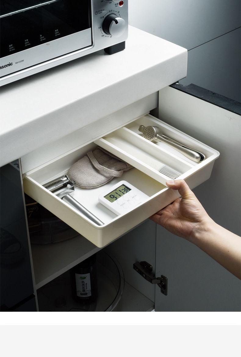 《桌底式抽屉收纳盒办公桌桌面盒桌底隐藏隐藏盒橱柜抽屉 收纳盒备用