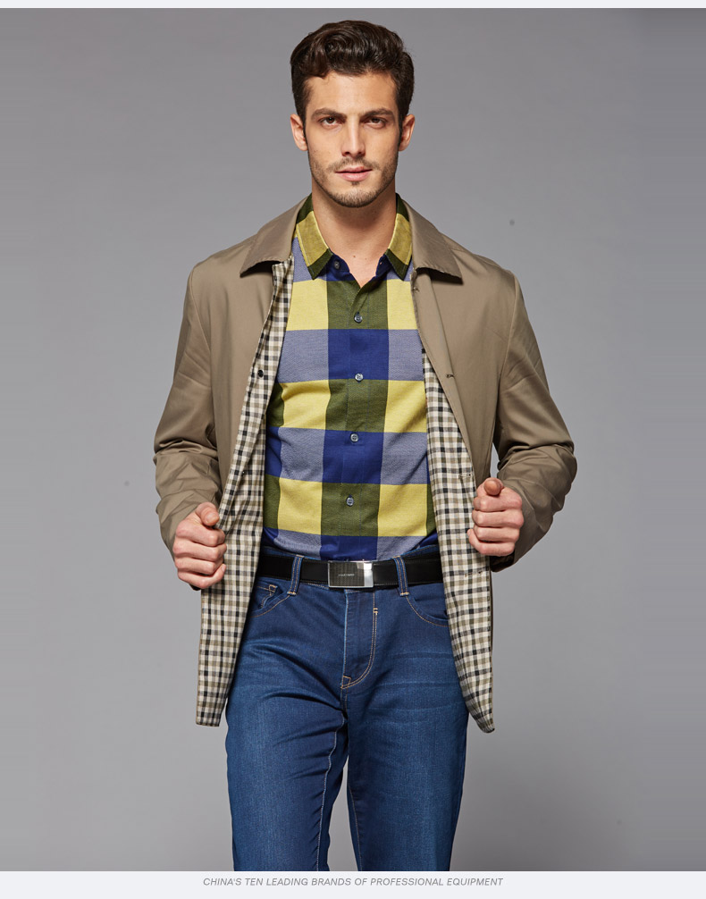 美尔雅mailyard风衣男商务休闲男式风衣男士春秋上衣外套049