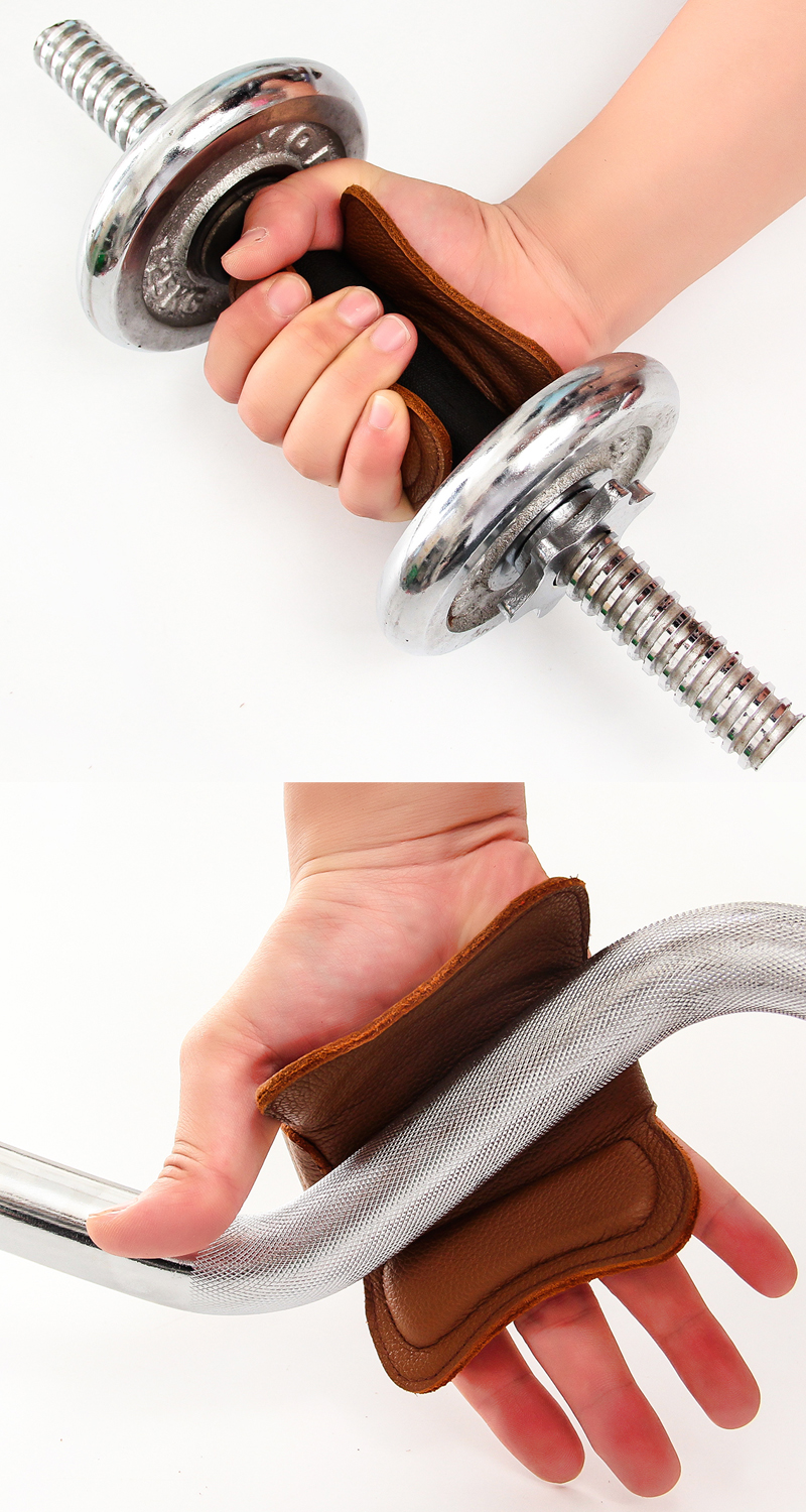 引体向上真皮护掌健身手套做拉单杠护掌防滑助力耐磨牛皮结实耐用