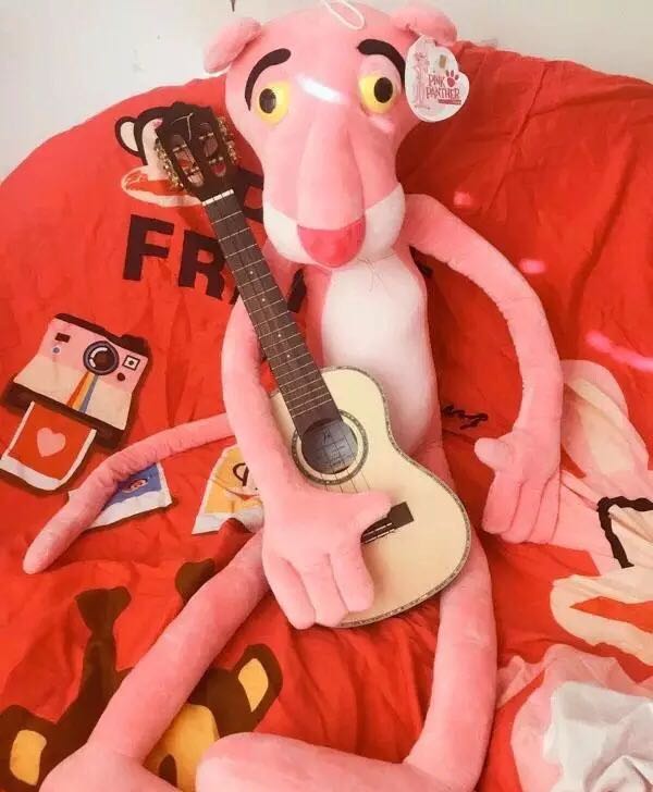 dzq风达浪粉红顽皮豹公仔玩偶布娃娃生日情人节礼物粉红豹抱枕送粉红