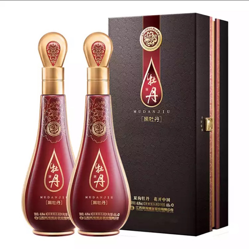 双沟白酒 双沟牡丹 浓香型粮食白酒 精装黑牡丹 40.