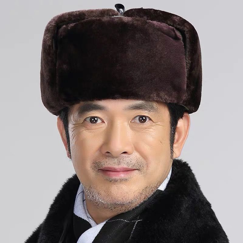 《冬季男老人帽老款东北保暖帽老年护耳帽爸爸爷爷防