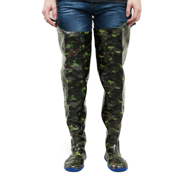 飞鹭插秧靴男高筒过膝农田雨鞋雨靴裤腿平底防虫挖藕捕鱼水鞋267闪潮