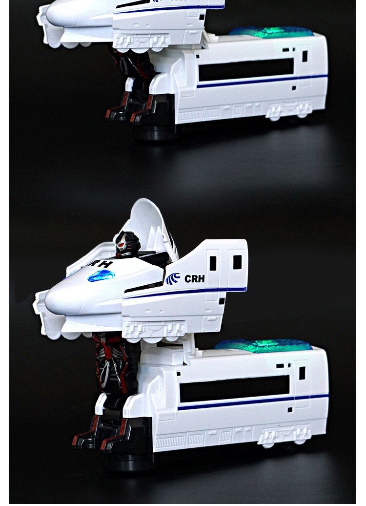 电动变形和谐号收藏送电池电动和谐号变形金刚机器人火车玩具高铁动车