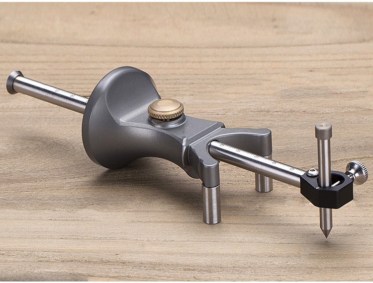 定做 木工直线圆弧两用划线器平行画线器木工工具多功能划线工具 均色