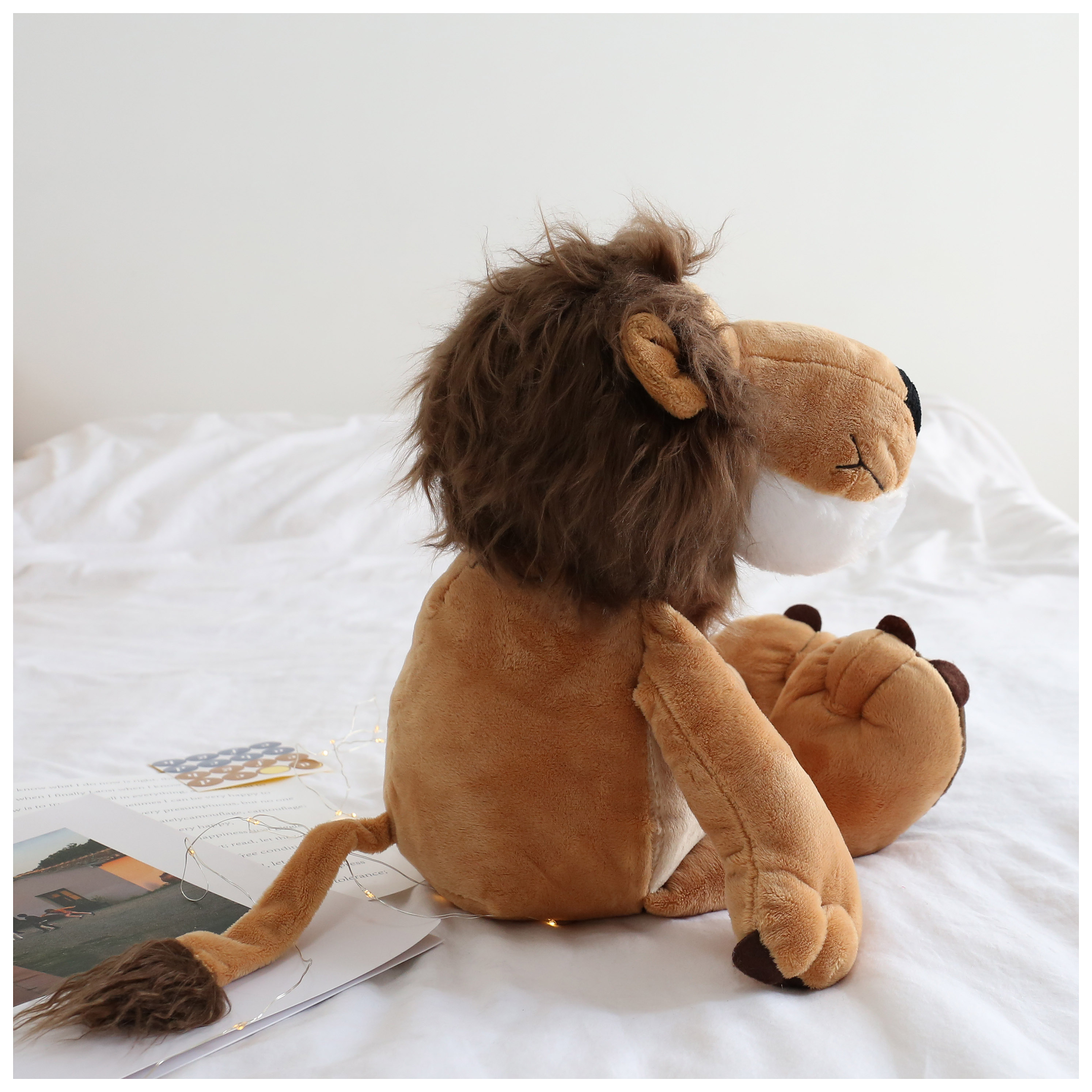 复古可爱呆萌狮子公仔毛绒儿童玩具陪睡娃娃玩偶生日ins北欧